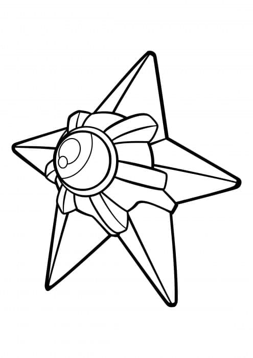 Desenho deStaryu Pokemon para colorir