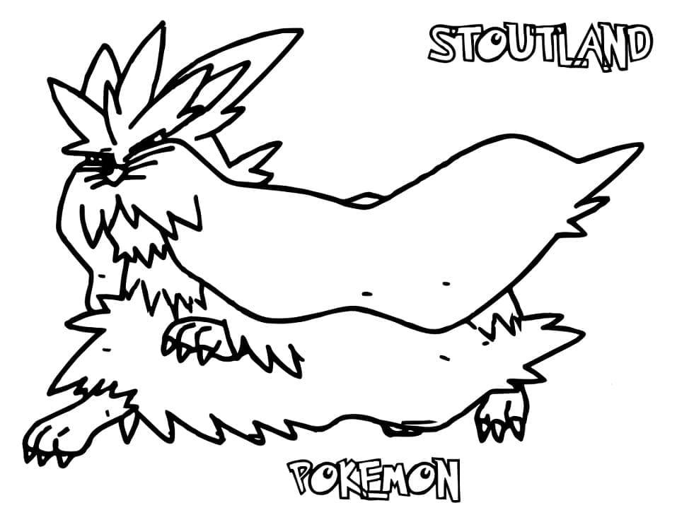 Desenho deStoutland Pokemon para colorir