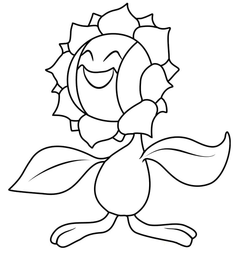 Desenho deSunflora Pokemon para colorir