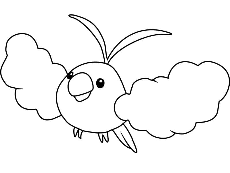 Desenho deSwablu Pokemon para colorir