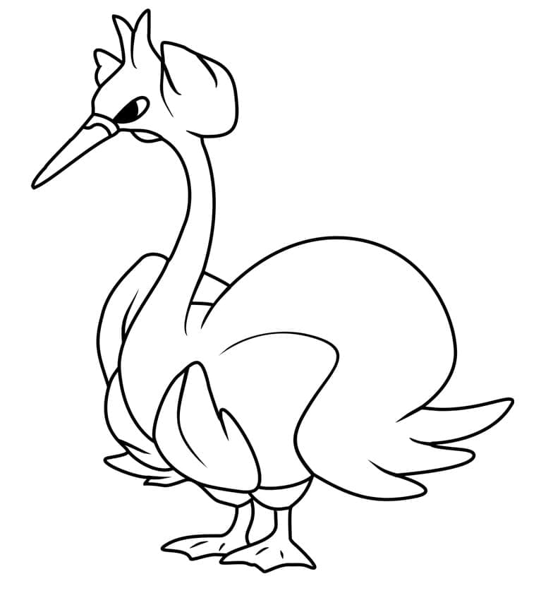 Desenho deSwanna Pokemon para colorir