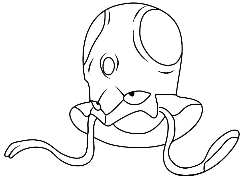 Desenho deTentacool Pokemon para colorir