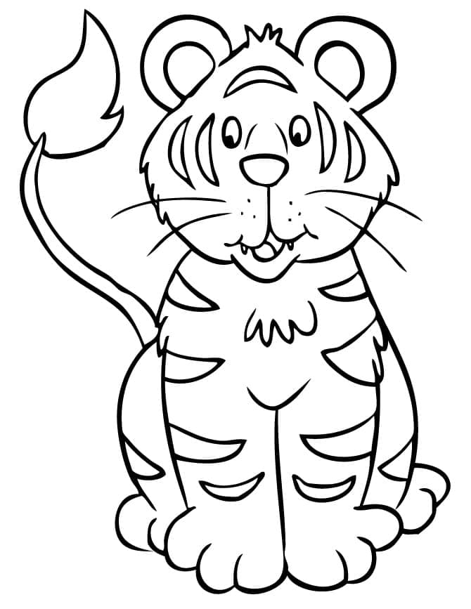 Desenho deTigre 2 para colorir