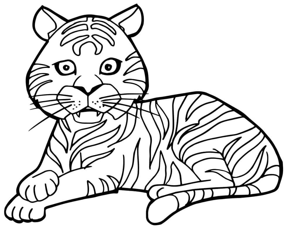 Desenho deTigre 4 para colorir