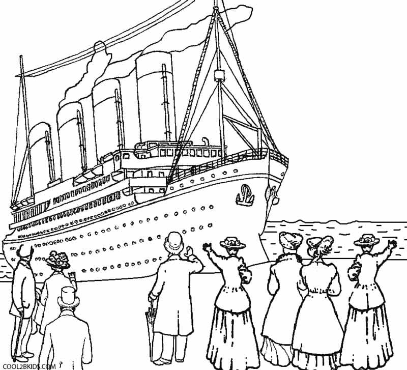 Desenhos de Titanic para colorir