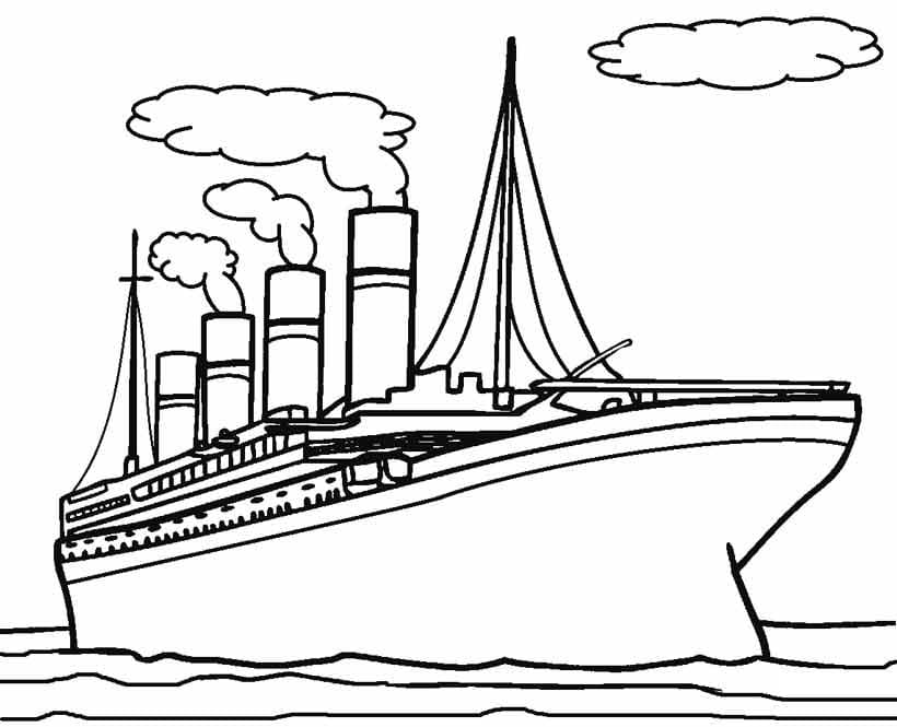 Desenho deTitanic 12 para colorir