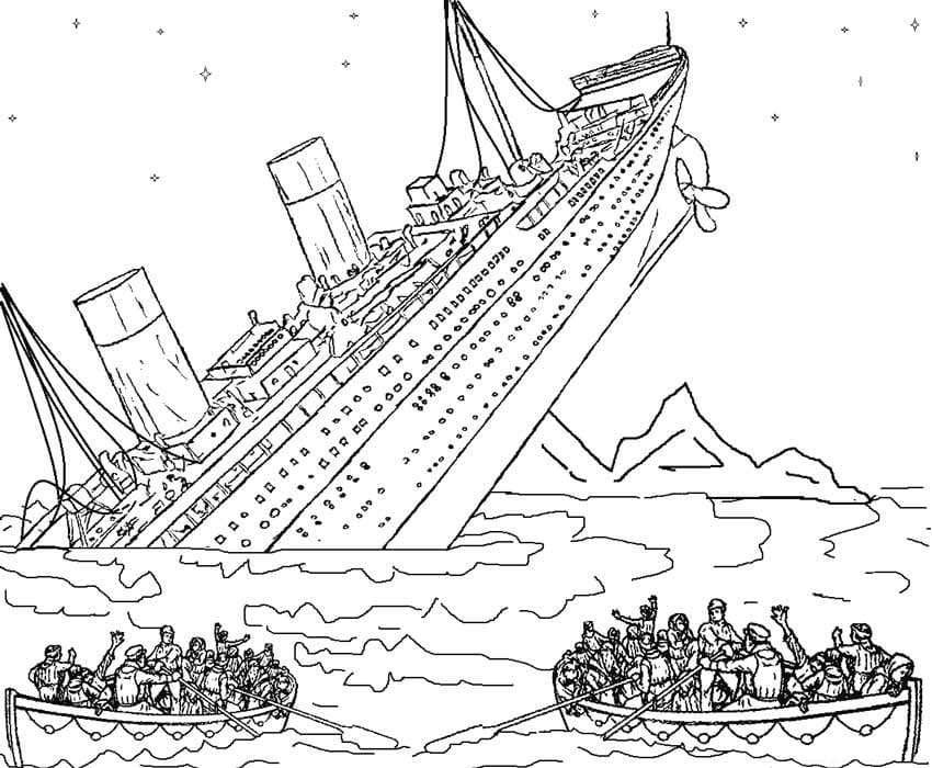 Desenho deTitanic 2 para colorir