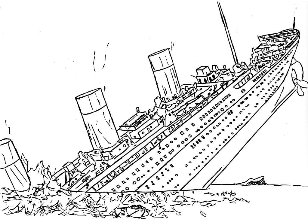 Desenho deTitanic 3 para colorir