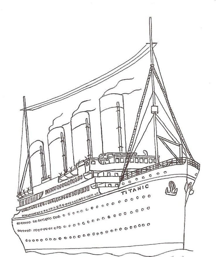 Desenho deTitanic 5 para colorir