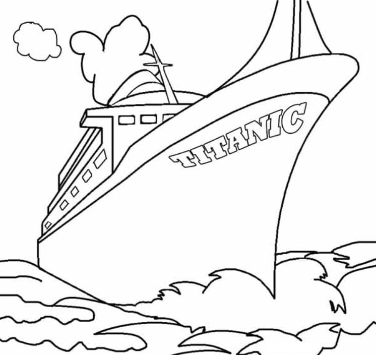 Desenho deTitanic 7 para colorir