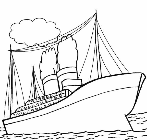 Desenho deTitanic 9 para colorir