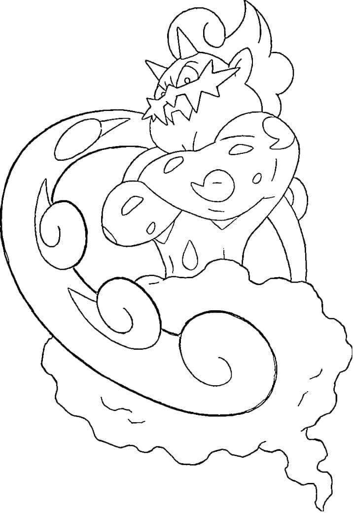 Desenho deTornadus Pokemon para colorir