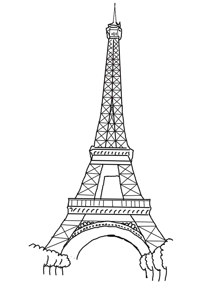 Desenho deTorre Eiffel 10 para colorir