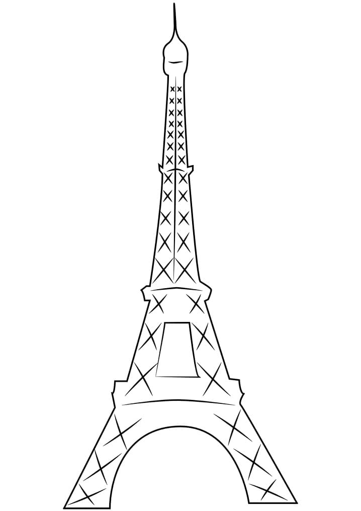 Desenho deTorre Eiffel 13 para colorir