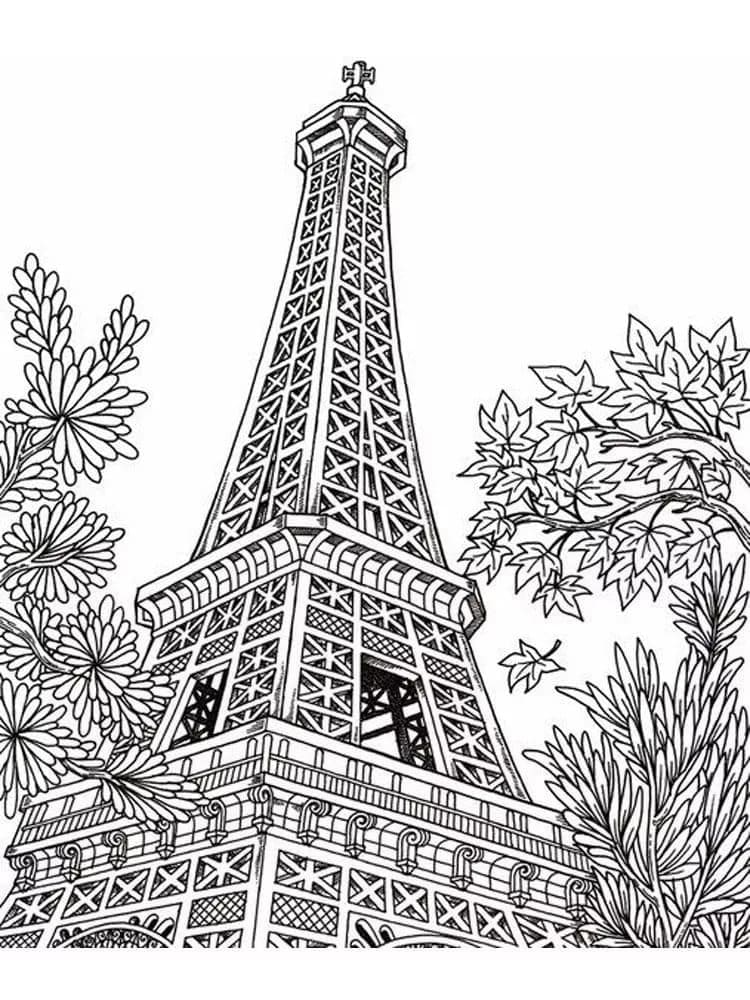 Desenho deTorre Eiffel 4 para colorir