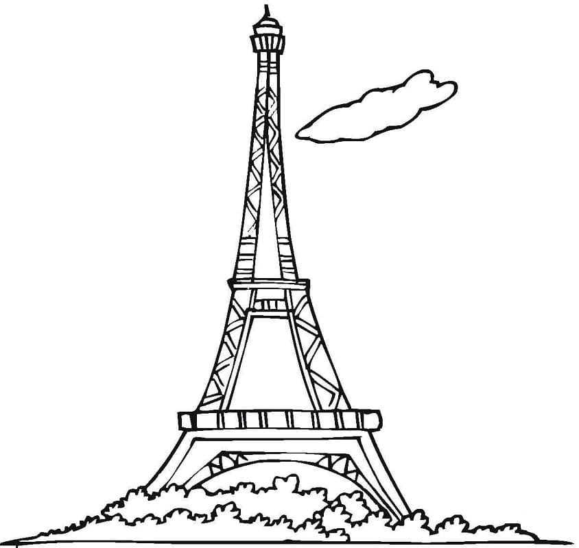 Desenho deTorre Eiffel 5 para colorir