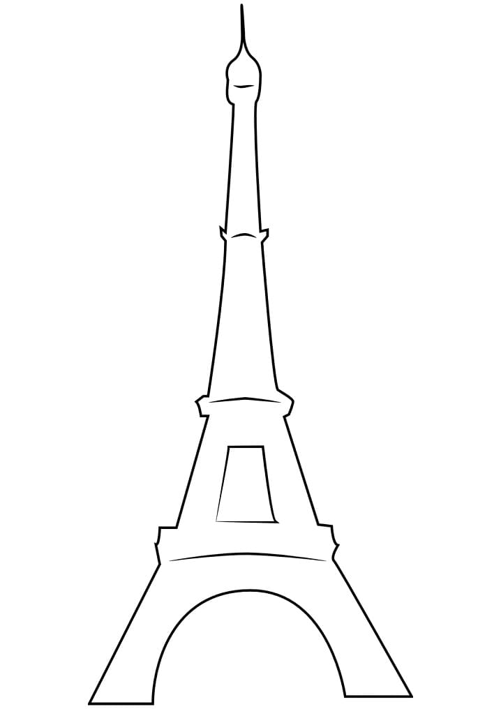 Desenho deTorre Eiffel 7 para colorir