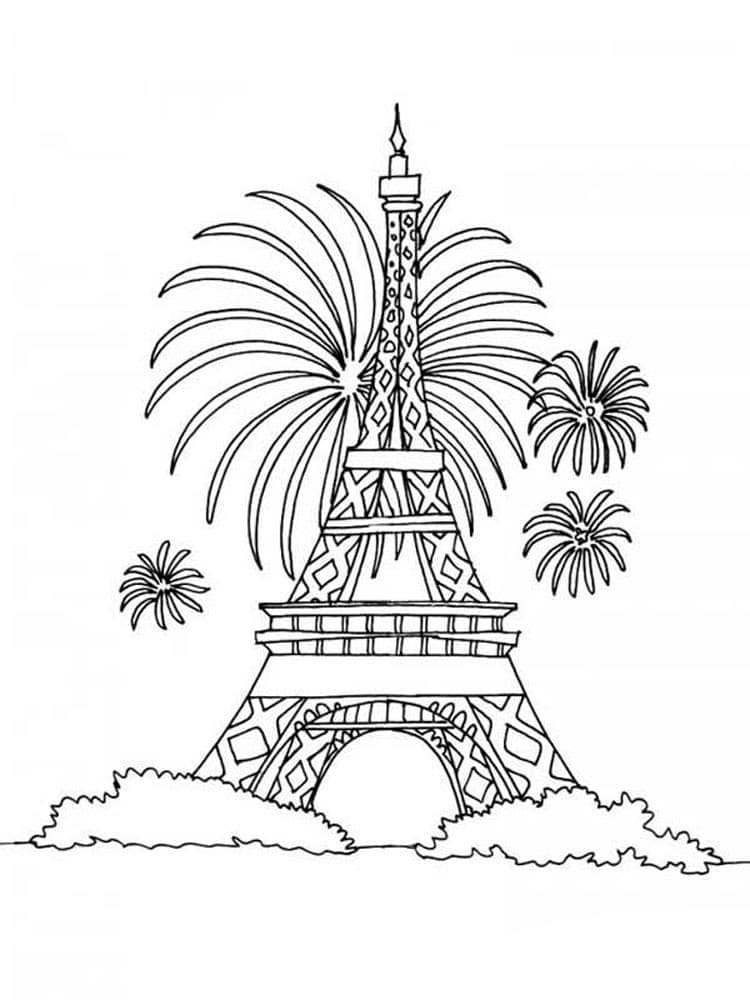 Desenhos de Torre Eiffel para colorir