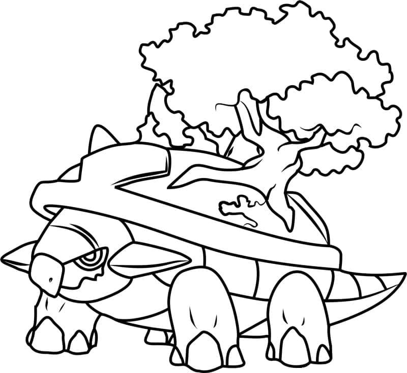 Desenho deTorterra Pokemon para colorir