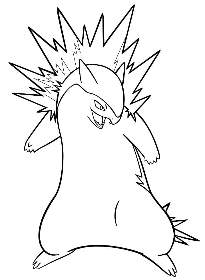 Desenho deTyphlosion Pokemon para colorir