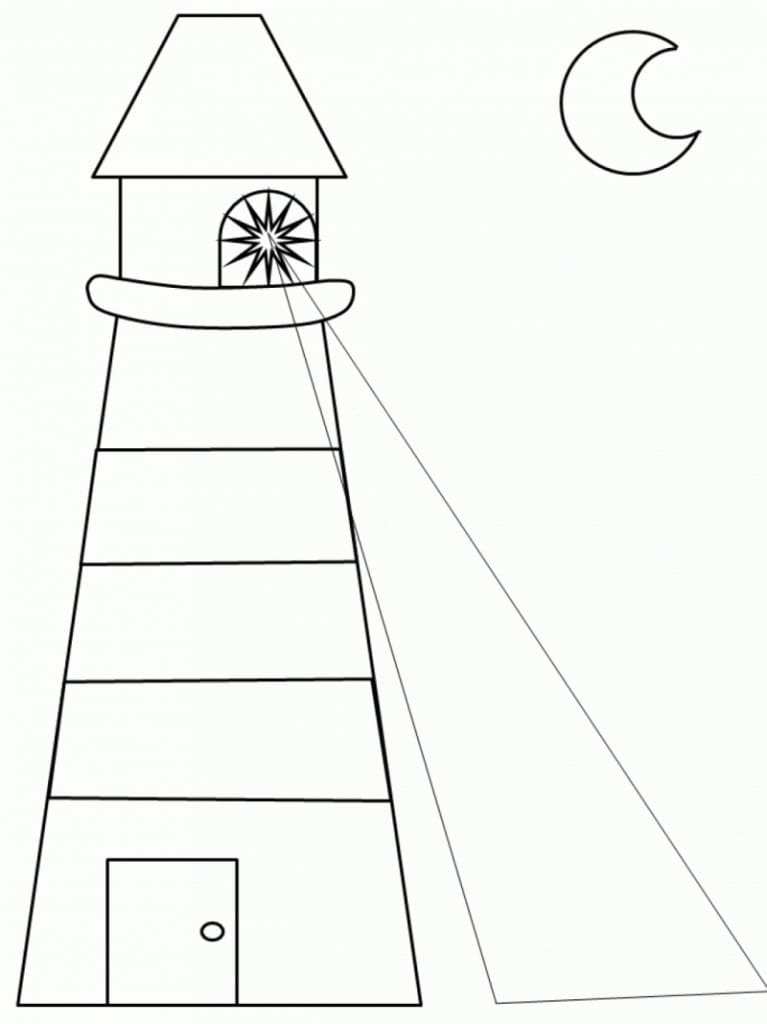 Desenho deUm Farol para colorir