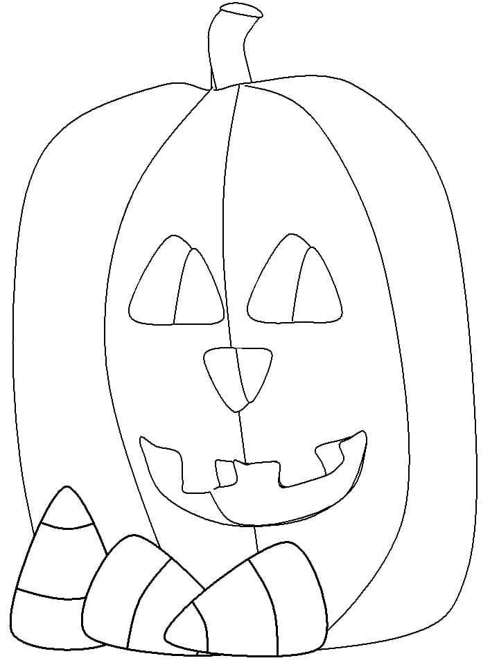 Desenho deUma Abóbora de Halloween para colorir