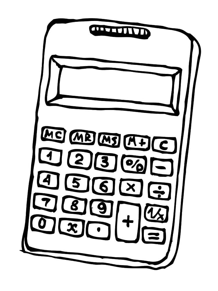 Desenhos de Calculadora para colorir