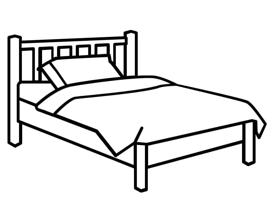 Desenho deUma Cama para colorir