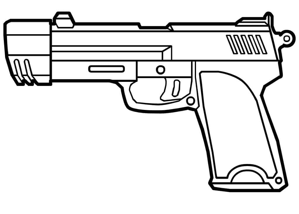 Desenho de Uma Pistola para colorir