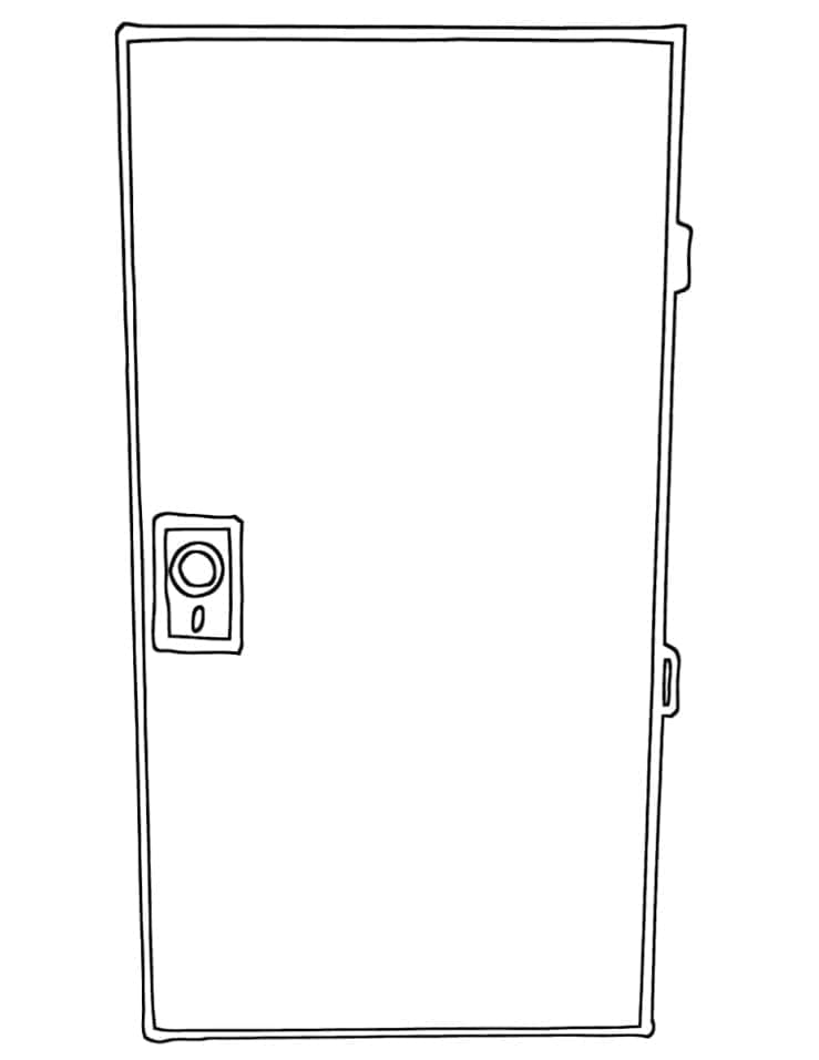 Desenho deUma Porta para colorir