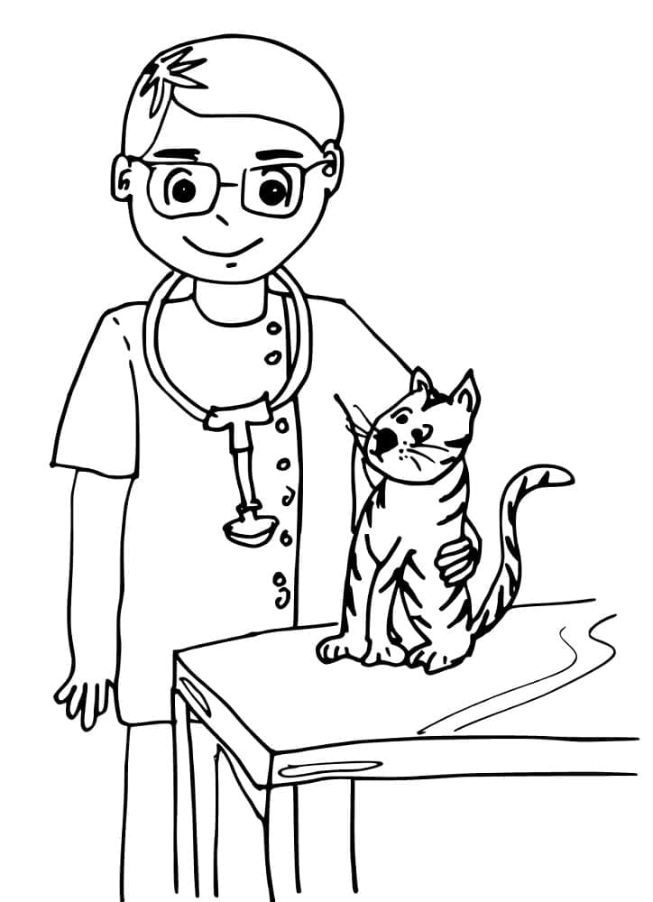 Desenhos de Veterinário para colorir