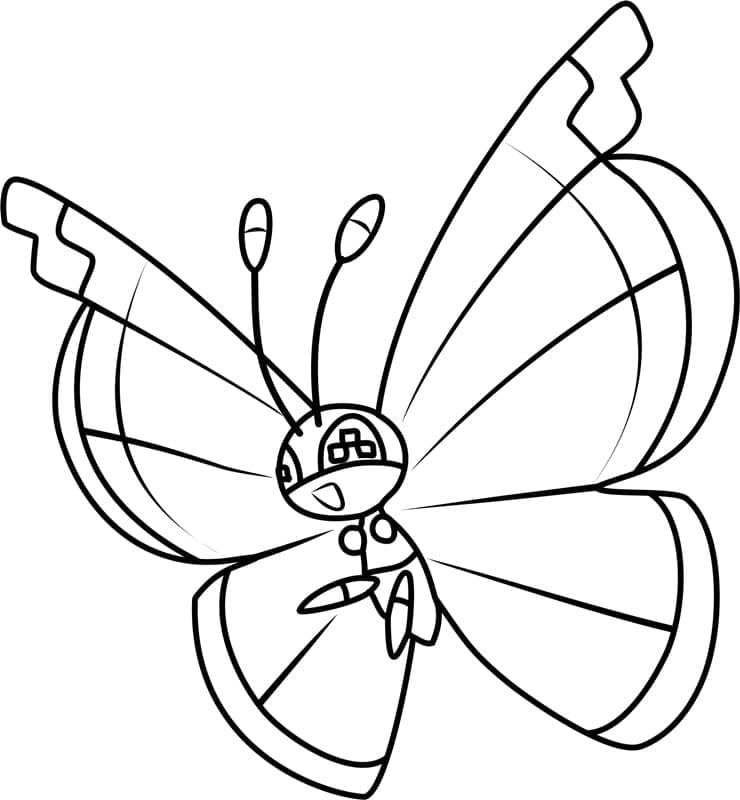 Desenho deVivillon Pokemon para colorir