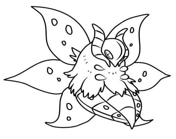 Desenho deVolcarona Pokemon para colorir