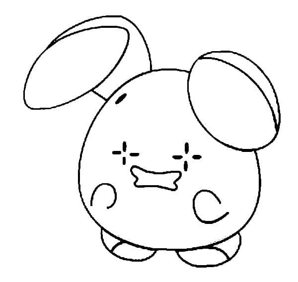 Desenho deWhismur Pokemon para colorir