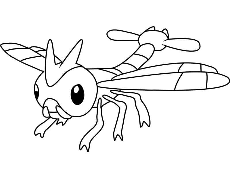 Desenho deYanma Pokemon para colorir