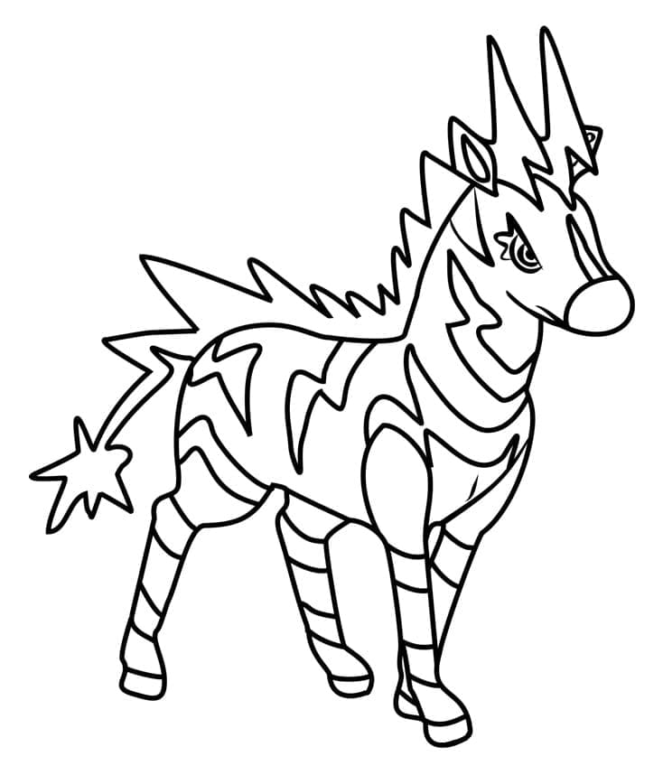 Desenho deZebstrika Pokemon para colorir