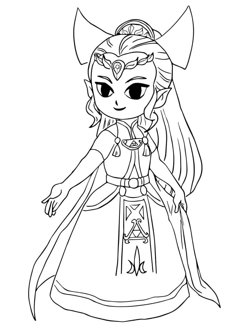 Desenho deZelda 2 para colorir