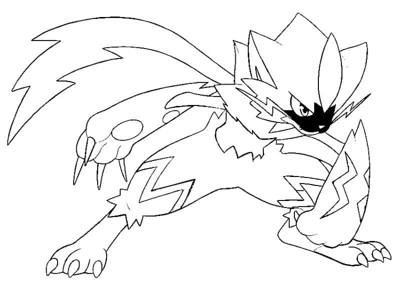 Desenho deZeraora Pokemon para colorir