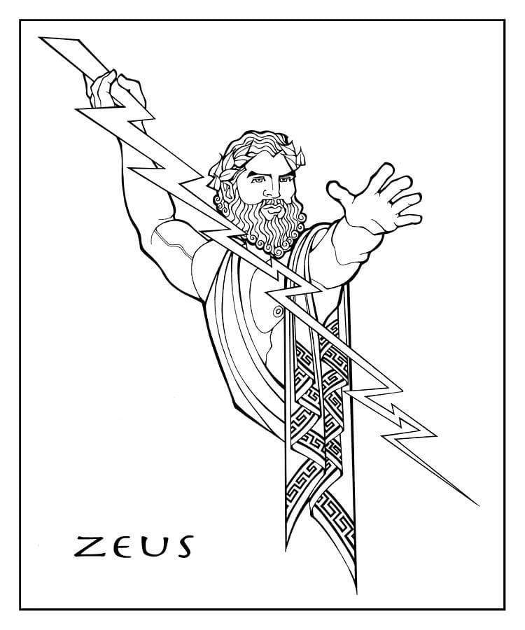 Desenho de Zeus 3 para colorir