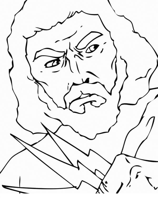 Desenho de Zeus 4 para colorir