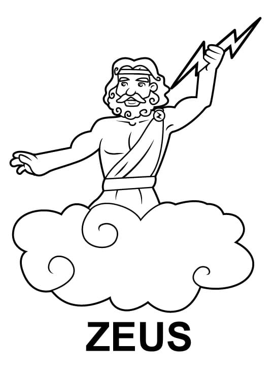 Desenho de Zeus 7 para colorir