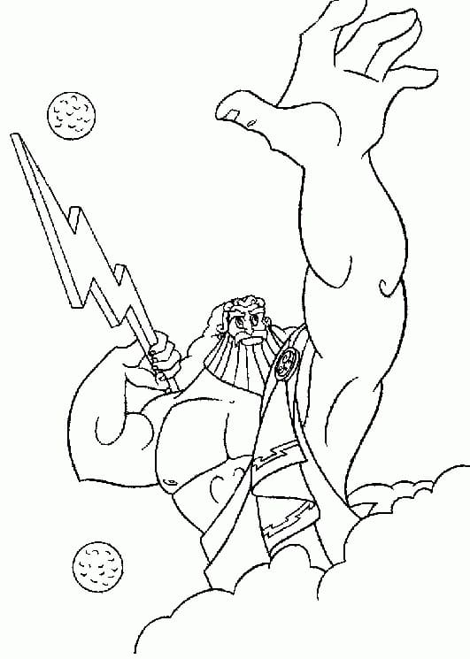 Desenho de Zeus Dos Desenhos Animados para colorir