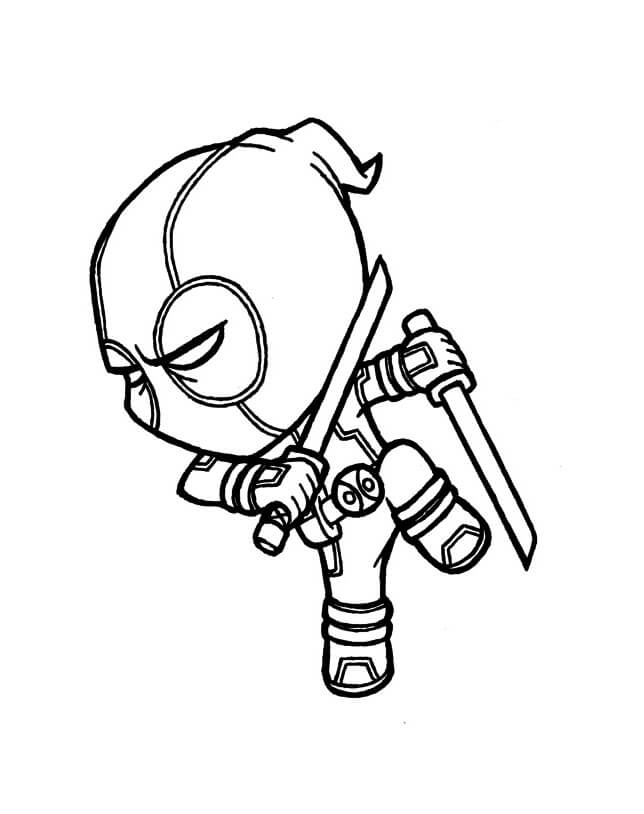 Desenho deDeadpool Engraçado 1 para colorir