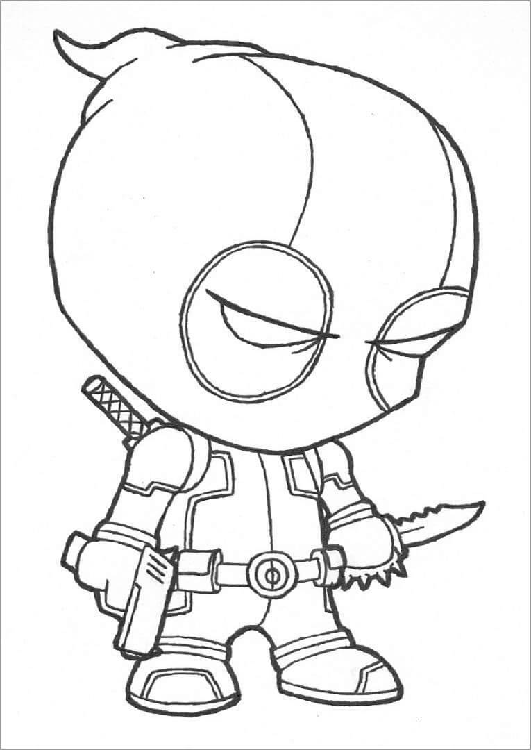 Desenho deDeadpool Engraçado 3 para colorir