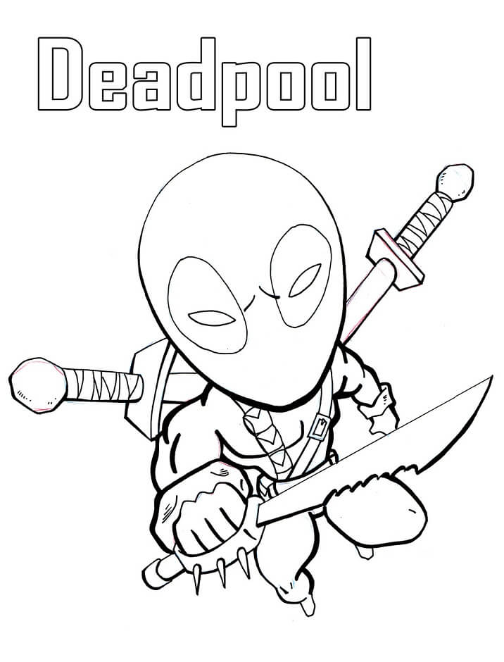 Desenho deDeadpool Engraçado 6 para colorir