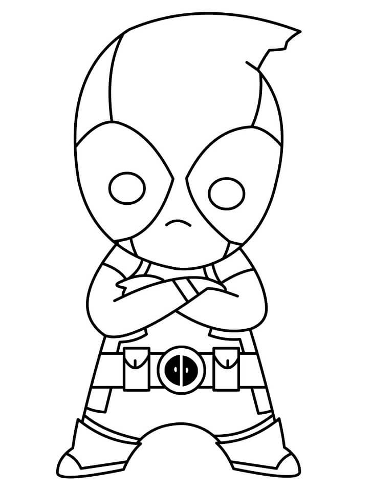 Desenho deDeadpool Engraçado para colorir