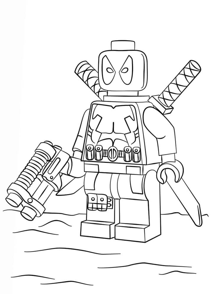 Desenho deDeadpool Lego para colorir