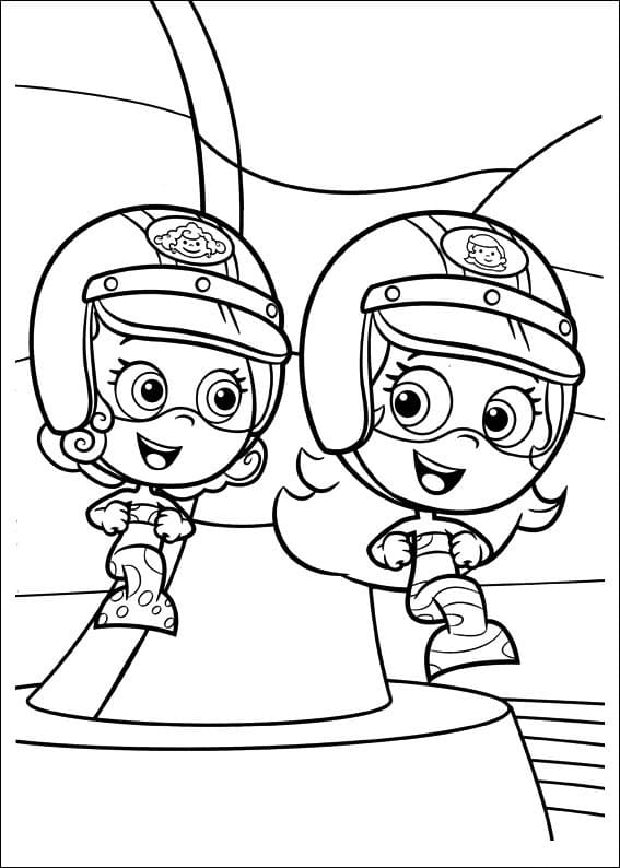 Desenho deDeema e Molly para colorir