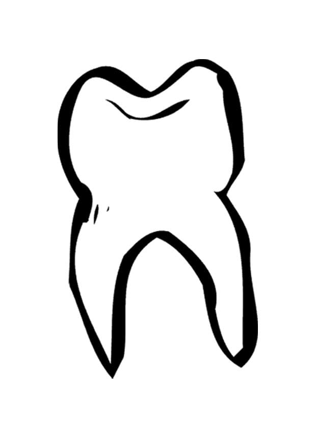 Desenho de Dente 5 para colorir