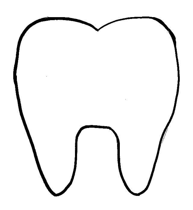 Desenho deDente Fácil para colorir